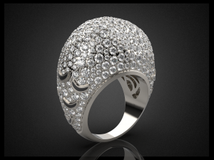 oulu the owl jewelry ring 3d print model Model do druku 3D