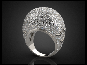 oulu the owl jewelry ring 3d print model Model do druku 3D