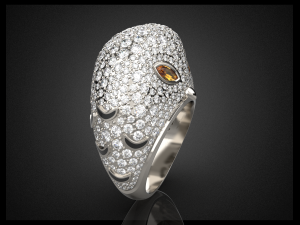 oulu the owl jewelry ring 3d print model Model do druku 3D