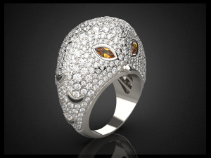 oulu the owl jewelry ring 3d print model Model do druku 3D