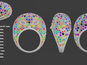 oulu the owl jewelry ring 3d print model Model do druku 3D
