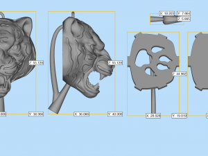 tiger pendant 2022 p7 3d print model 3D Принт Модель