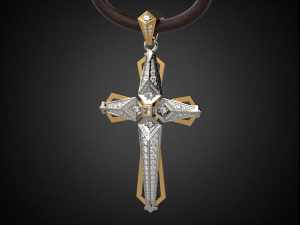 holy cross pendant p8 3d print model 3D Print Model