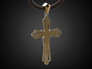 holy cross pendant p8 3d print model 3D-printmodel