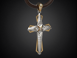 holy cross pendant p8 3d print model 3D-printmodel