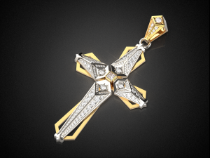 holy cross pendant p8 3d print model 3D-printmodel