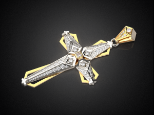 holy cross pendant p8 3d print model 3D-printmodel