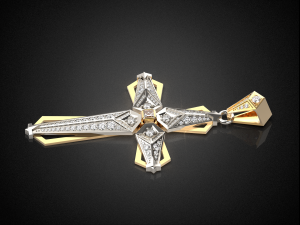 holy cross pendant p8 3d print model 3D-printmodel