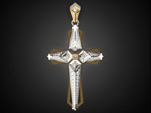 holy cross pendant p8 3d print model 3D-printmodel