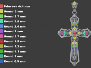 holy cross pendant p8 3d print model 3D-printmodel