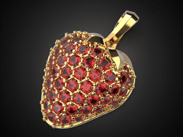 summer strawberry pendant p1 3d print model 3D Принт Модель .c4d .max .obj .3ds .fbx .stl .blend 
