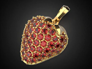 ग्रीष्मकालीन स्ट्रॉबेरी पेंडेंट पी1 3डी प्रिंट मॉडल 3D प्रिंट मॉडल