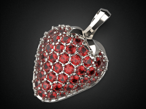 summer strawberry pendant p1 3d print model 3D Принт Модель