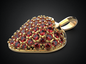 summer strawberry pendant p1 3d print model 3D Принт Модель