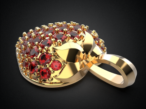 summer strawberry pendant p1 3d print model 3D Принт Модель