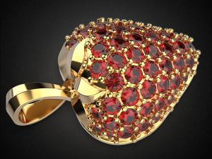 summer strawberry pendant p1 3d print model 3D Принт Модель