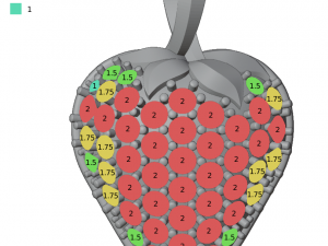 summer strawberry pendant p1 3d print model 3D Принт Модель