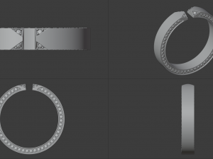 wedding ring with different sizes r9 3d print model Modelo de impresión 3D