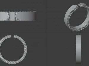 wedding ring with different sizes r9 3d print model 3D Print Model