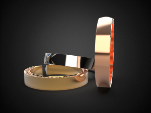 wedding ring with different sizes r9 3d print model Modelo de impresión 3D