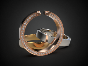 wedding ring with different sizes r9 3d print model Modelo de impresión 3D