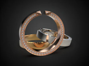 wedding ring with different sizes r9 3d print model 3D Print Model