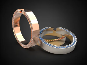 wedding ring with different sizes r9 3d print model 3D Print Model