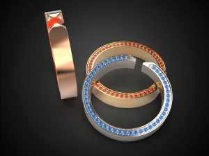 wedding ring with different sizes r9 3d print model 3D Print Model