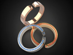 wedding ring with different sizes r9 3d print model 3D Print Model