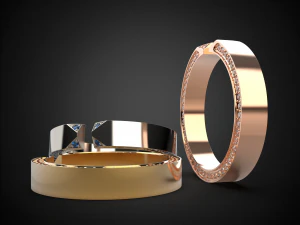 wedding ring with different sizes r9 3d print model 3D Print Model