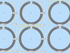 wedding ring with different sizes r9 3d print model Modelo de impresión 3D