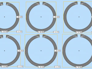 wedding ring with different sizes r9 3d print model 3D Print Model