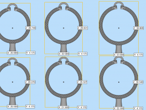 wedding ring with different sizes r9 3d print model Modelo de impresión 3D