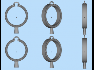 wedding ring with different sizes r9 3d print model Modelo de impresión 3D