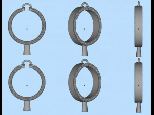 wedding ring with different sizes r9 3d print model 3D Print Model
