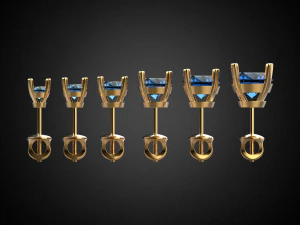 earrings studs gold e3 3d print model 3D Print Model