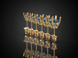 earrings studs gold e3 3d print model 3D Print Model