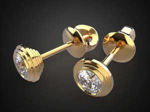 earrings studs gold e4 3d print model 3D Print Model