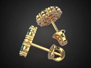 earrings studs gold e5 3d print model 3D Print Model