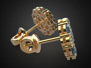 earrings studs gold e5 3d print model 3D Print Model