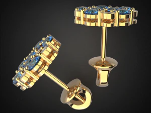 earrings studs gold e5 3d print model 3D Print Model