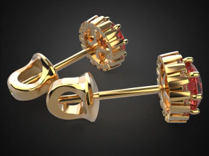 earrings studs gold e7 3d print model 3D Print Model