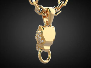 panther gemstone pendant p13 3d print model 3D Print Model