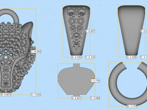 panther gemstone pendant p13 3d print model 3D Print Model