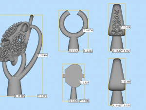 panther gemstone pendant p13 3d print model 3D Print Model