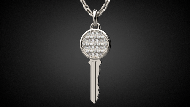 gemstone key pendant p14 3d print model Model Cetak 3D .c4d .max .obj .3ds .fbx .stl .blend 