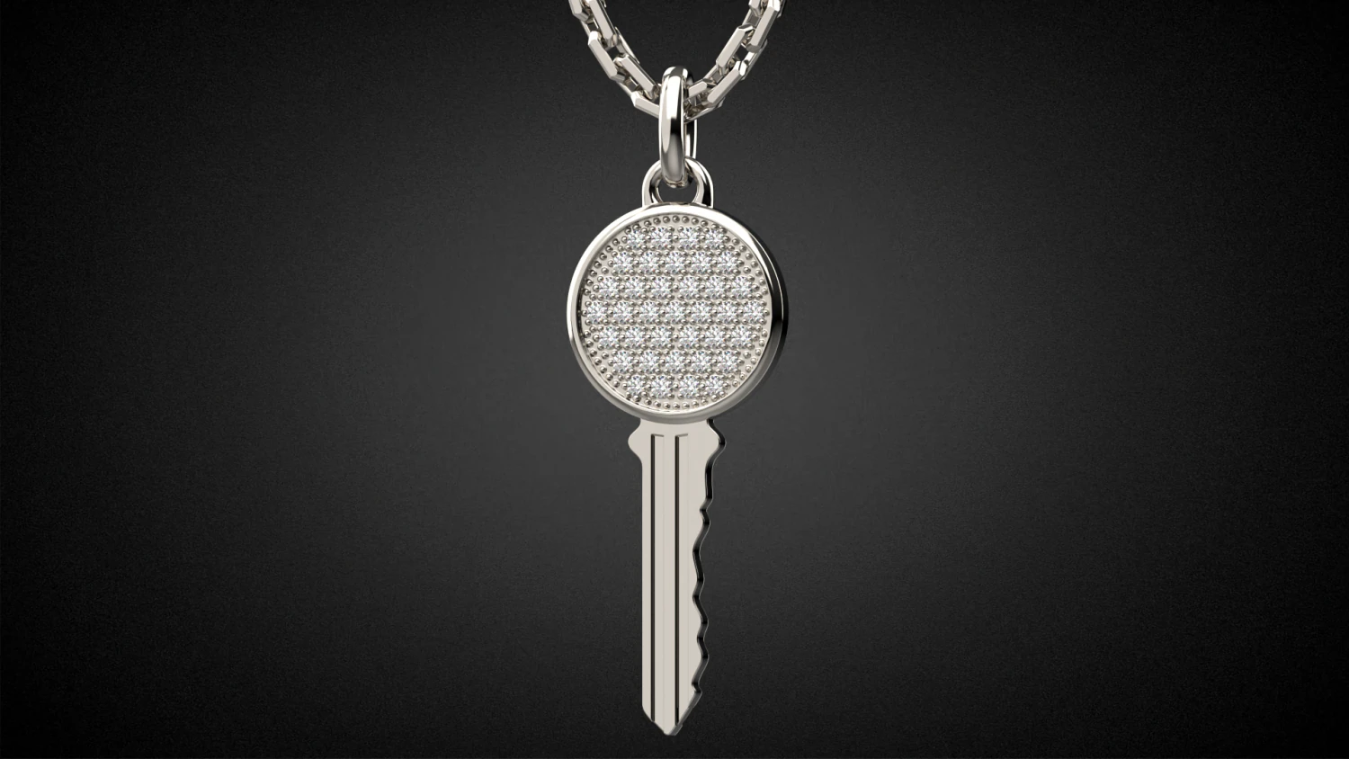 gemstone key pendant p14 3d print model 3D Print Model .c4d .max .obj .3ds .fbx .stl .blend