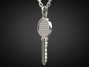 gemstone key pendant p14 3d print model 3D Print Model