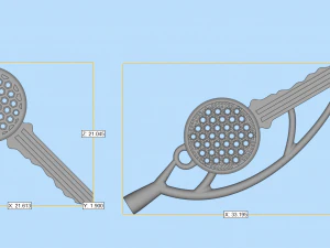 gemstone key pendant p14 3d print model 3D Print Model