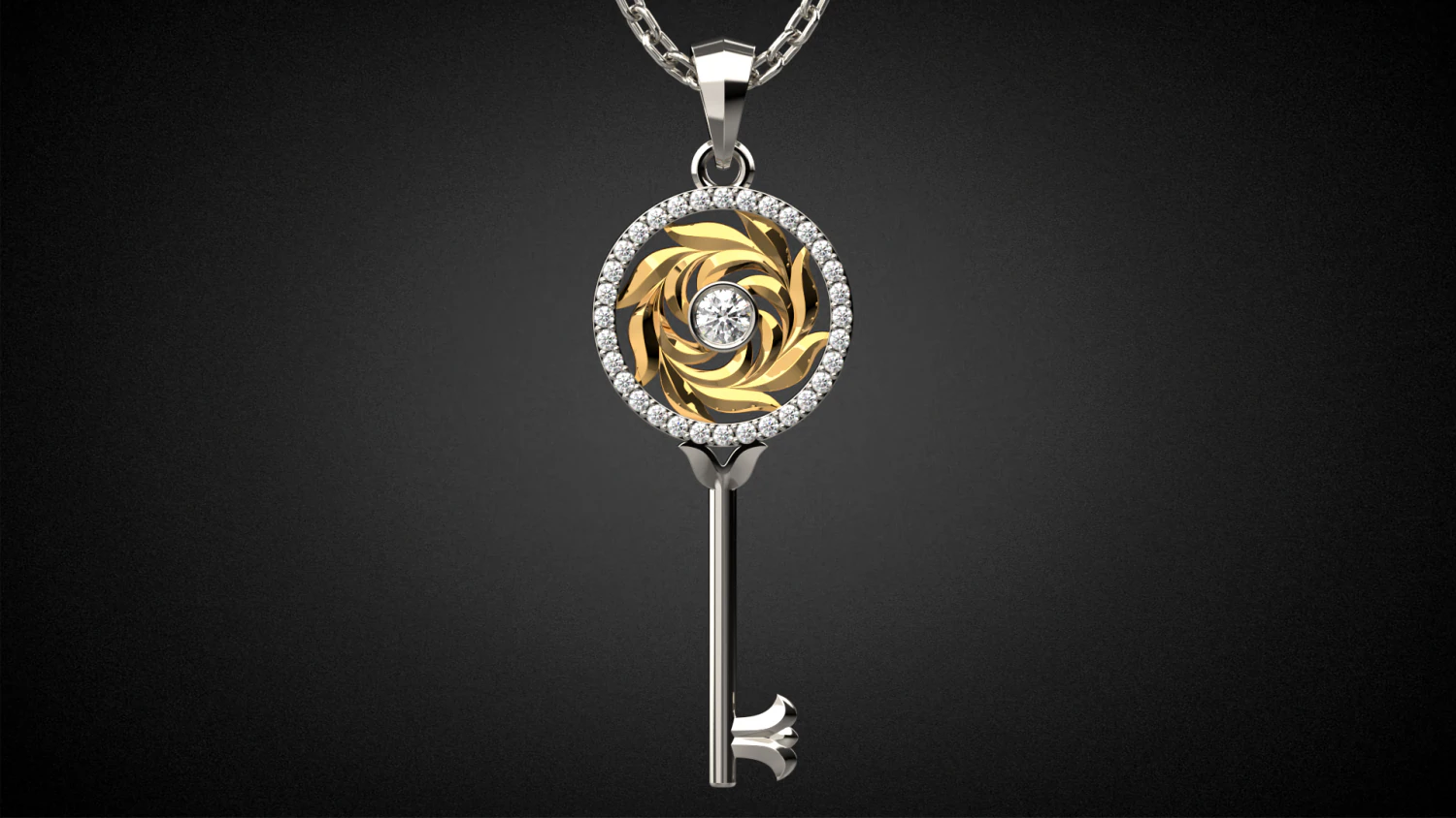 gemstone key pendant p15 3d print model 3D Print Model .c4d .max .obj .3ds .fbx .stl .blend 